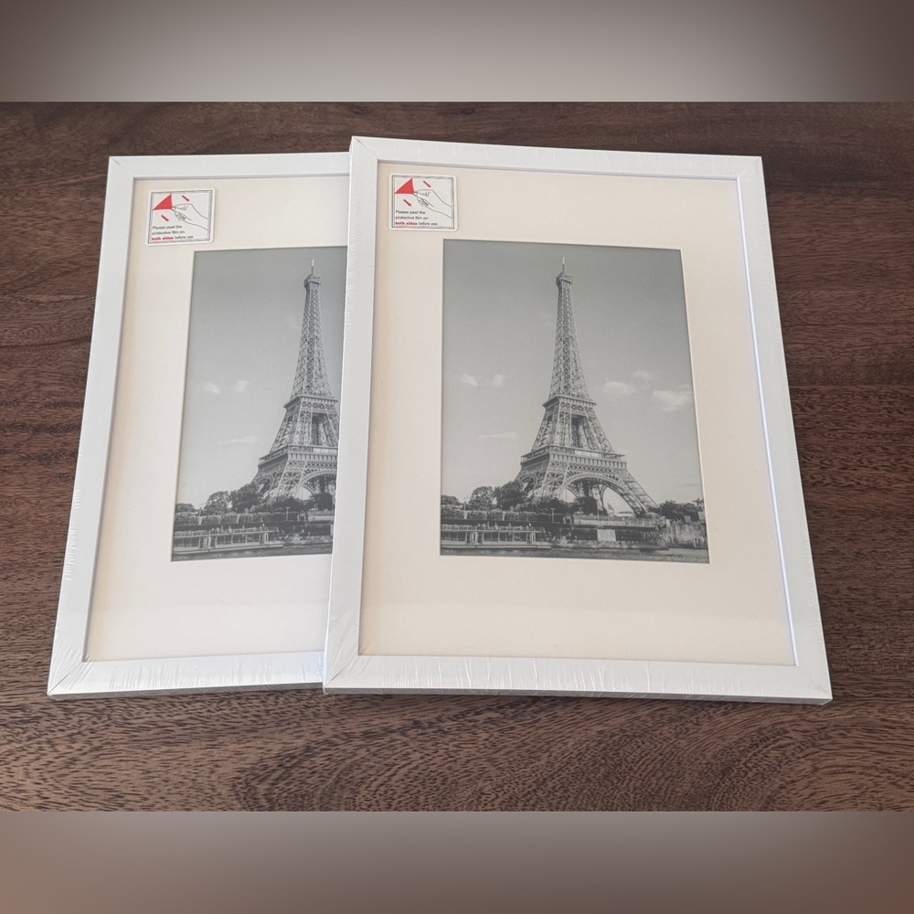 NEW! 9x12 Picture Frames in White Set of 2